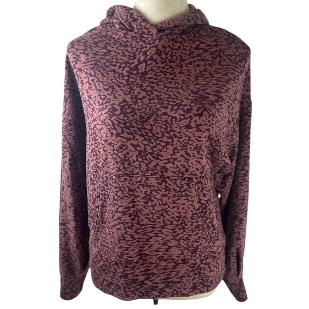 Athleta Long Sleeve Soft Comfortable Pullover Cheetah‎ Print Hoodie Women's SZ S